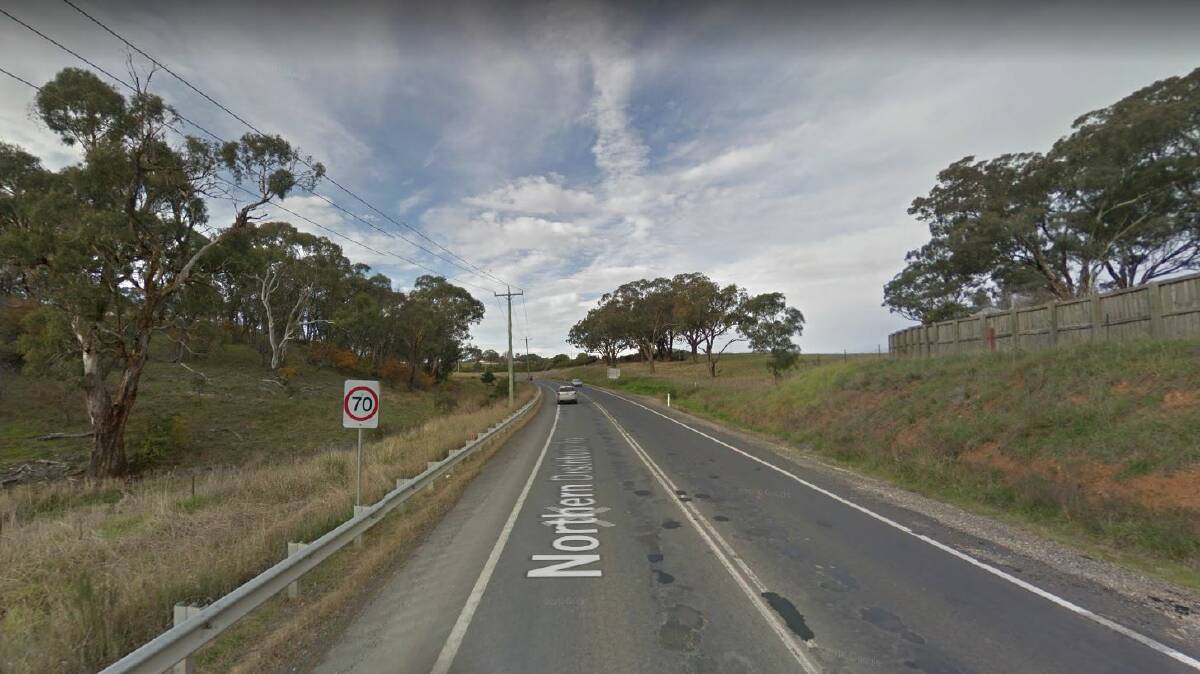 SPEED LIMIT: Motorists are required to not exceed 70km/h on the Northern Distributor Road near its intersection with Burrendong Way. Photo: GOOGLE MAPS