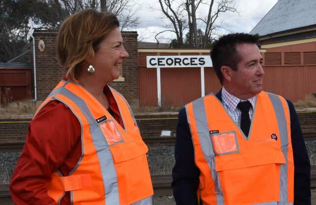 BATTLE IN TWO: Minister for Roads, Maritime and Freight Melinda Pavey and NSW Nationals Deputy Leader Paul Toole.
