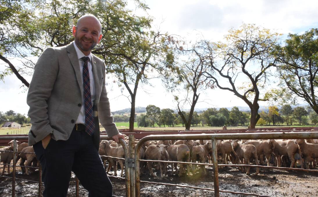 ANNOUNCEMENTS: NSW Minister for Primary Industries Niall Blair at the Cowra Agricultural Research and Advisory Station. Photo: COWRA GUARDIAN