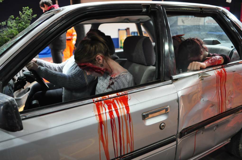 REALITY CHECK: The mock car crash is graphically portrayed and will be simi...