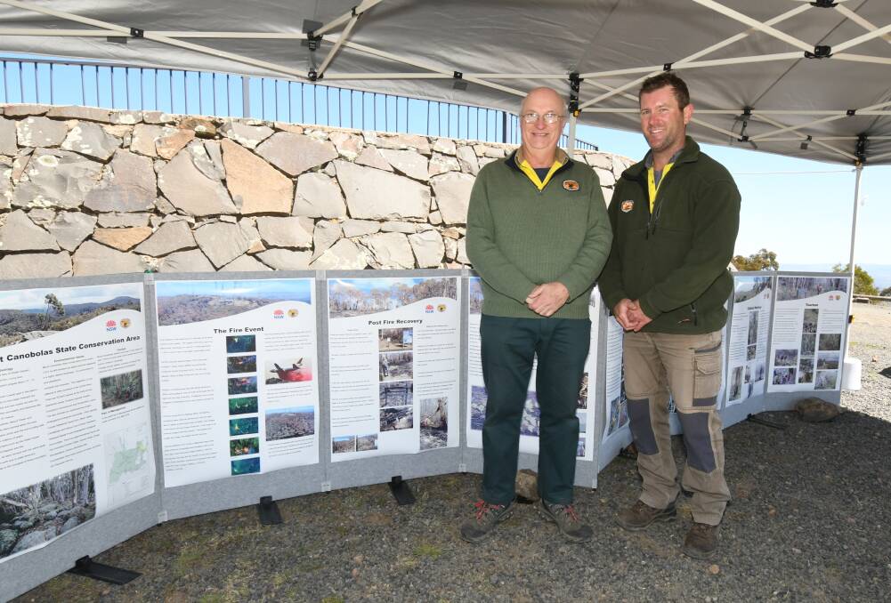 HERE TO HELP: National Parks and Wildlife Service field officer Stuart Vial and ranger Steve Woodhall on Sunday. Photo: CARLA FREEDMAN