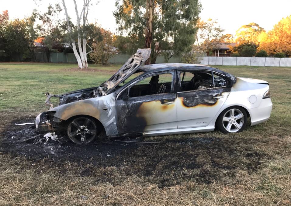 Images of the destroyed vehicle after Saturday's blaze