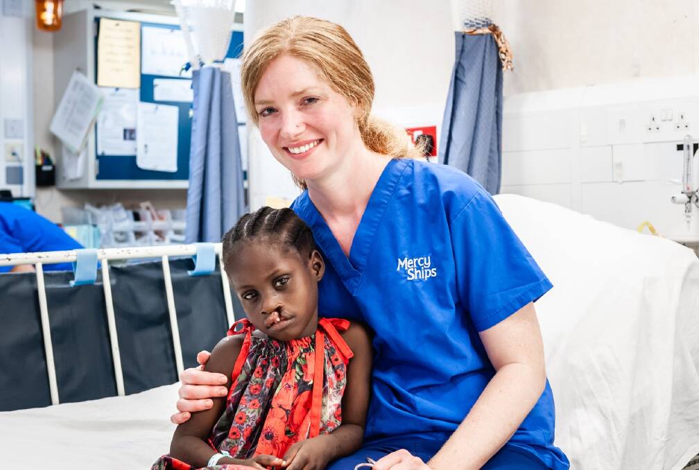 GIVING BACK: Doctor Sarah Lynar on board the Africa Mercy - one of two hospital vessels currently operated by Mercy Ships - in Cameroon. Photo: CONTRIBUTED