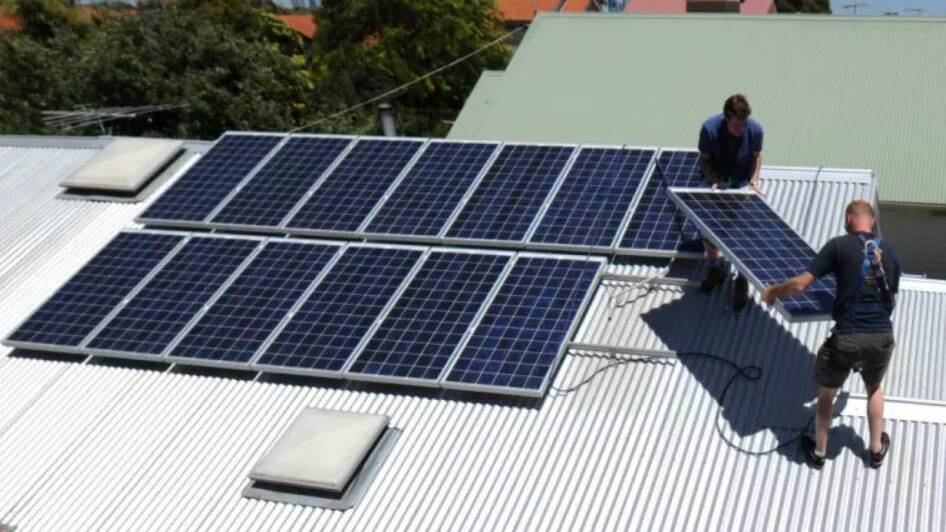 ON TOP OF IT: Solar panels linked to electricity-storing home batteries are being spruiked by Opposition leader Bill Shorten. Photo: SYDNEY MORNING HERALD
