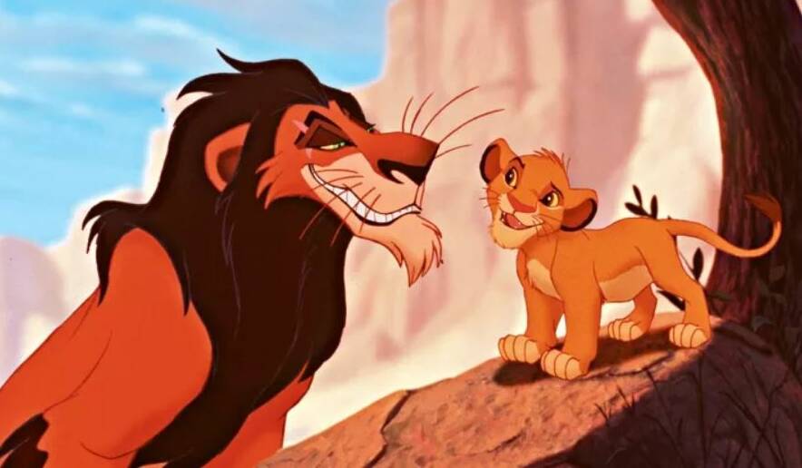 UNCLE KNOWS BEST: Scar and Simba in the all-time classic movie 'The Lion King'.