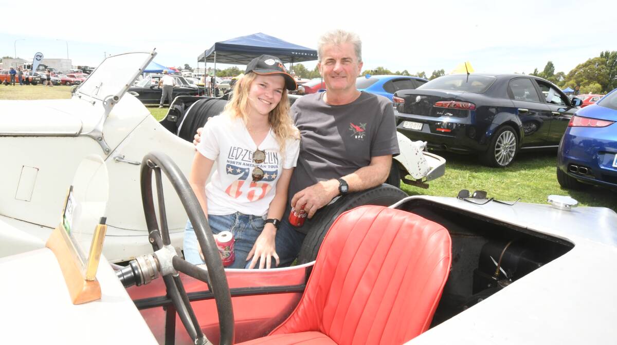 TWO OF MANY: Grace and John Gilbert at the Gnoo Blass Classic car show on Saturday. Photo: CARLA FREEDMAN