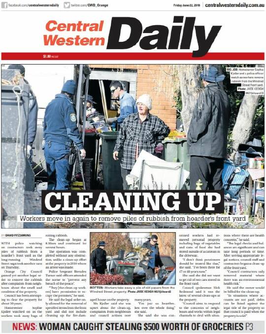 The Central Western Daily's front page on Friday, June 22.
