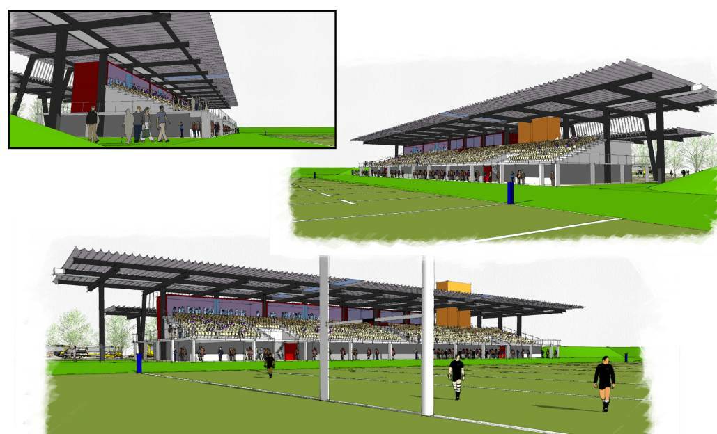 GRAND DESIGNS: The concept design of the sports stadium proposed for North Orange.