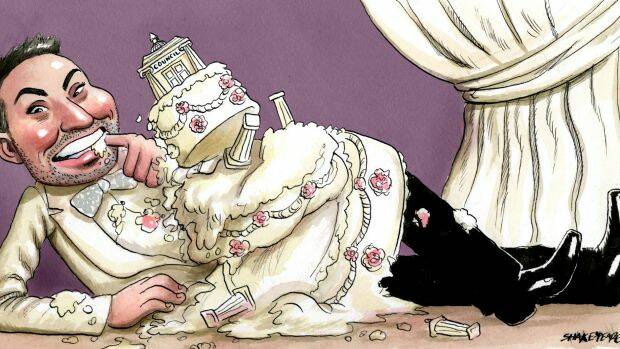 HAD HIS CAKE: The public inquiry found that Salim Mehajer did nothing wrong. Illustration: JOHN SHAKESPEARE