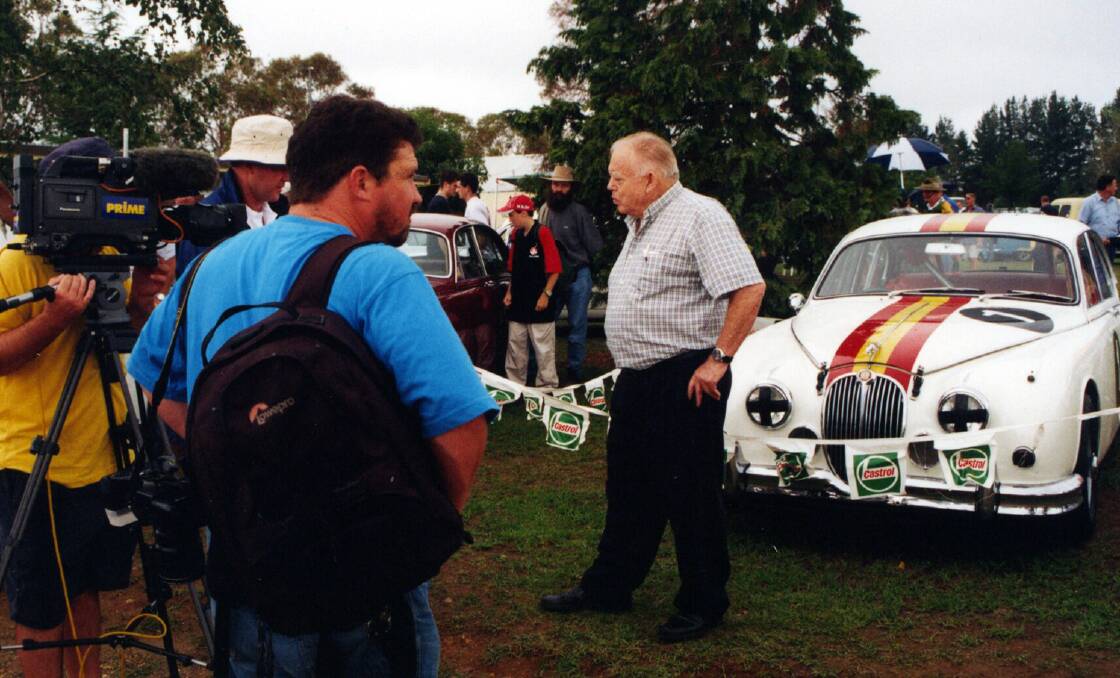ON OUR TURF: Bob Jane at the Gnoo Blas Classic car show in 2004. Photo: SUPPLIED