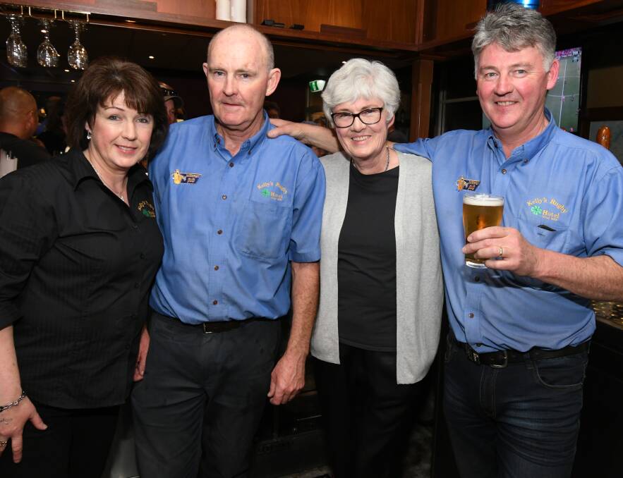 A FAMILY AFFAIR: Siblings Melissa Englert, Bill Kelly, Sue Webster and Mark Kelly on Friday night. Photo: JUDE KEOGH
