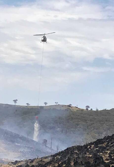 Photos of NSW Rural Fire Service crews battling the blaze