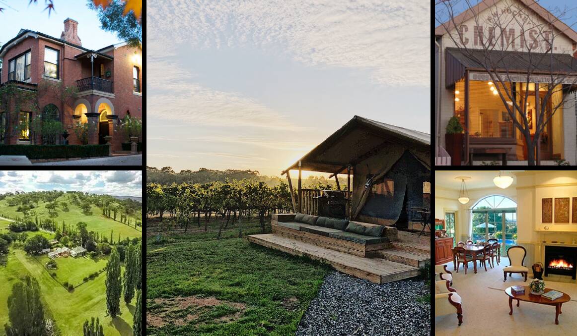 JUST LOVELY: Some of the options for a romantic getaway in Orange and the Central West.