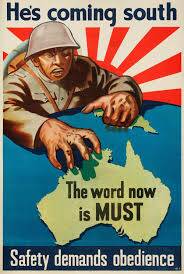 WARNING: A typical WWII poster about the threat of the Japanese.