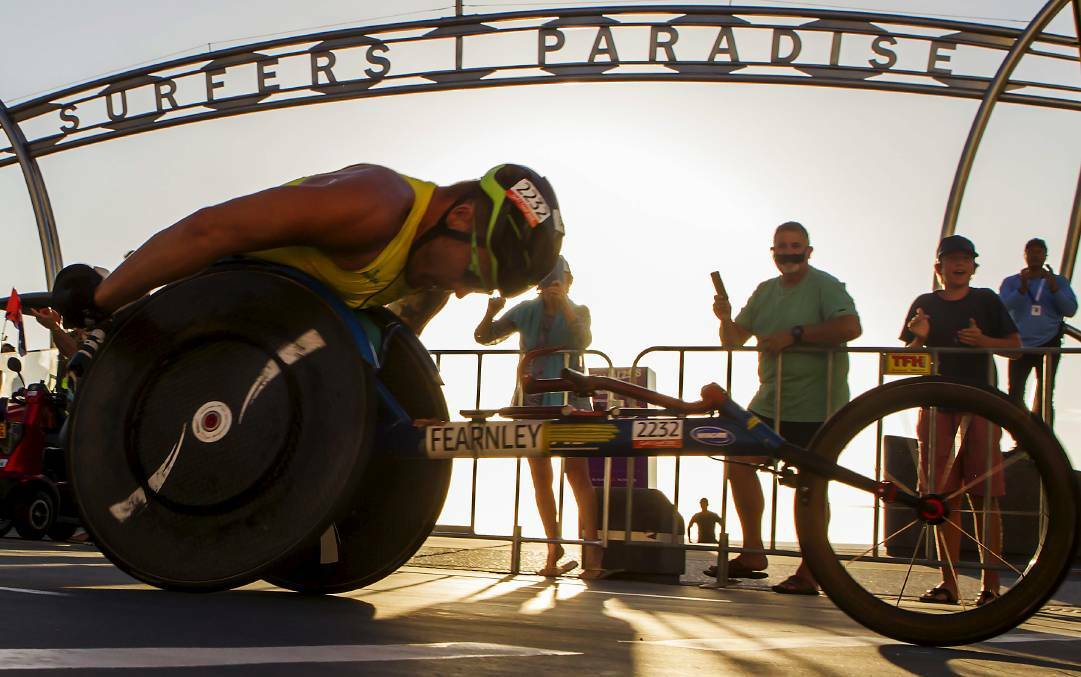 INSPIRING: Kurt Fearnley pushes in races and pushes the cause of the disabled community. Photo: DANIEL McCORMACK