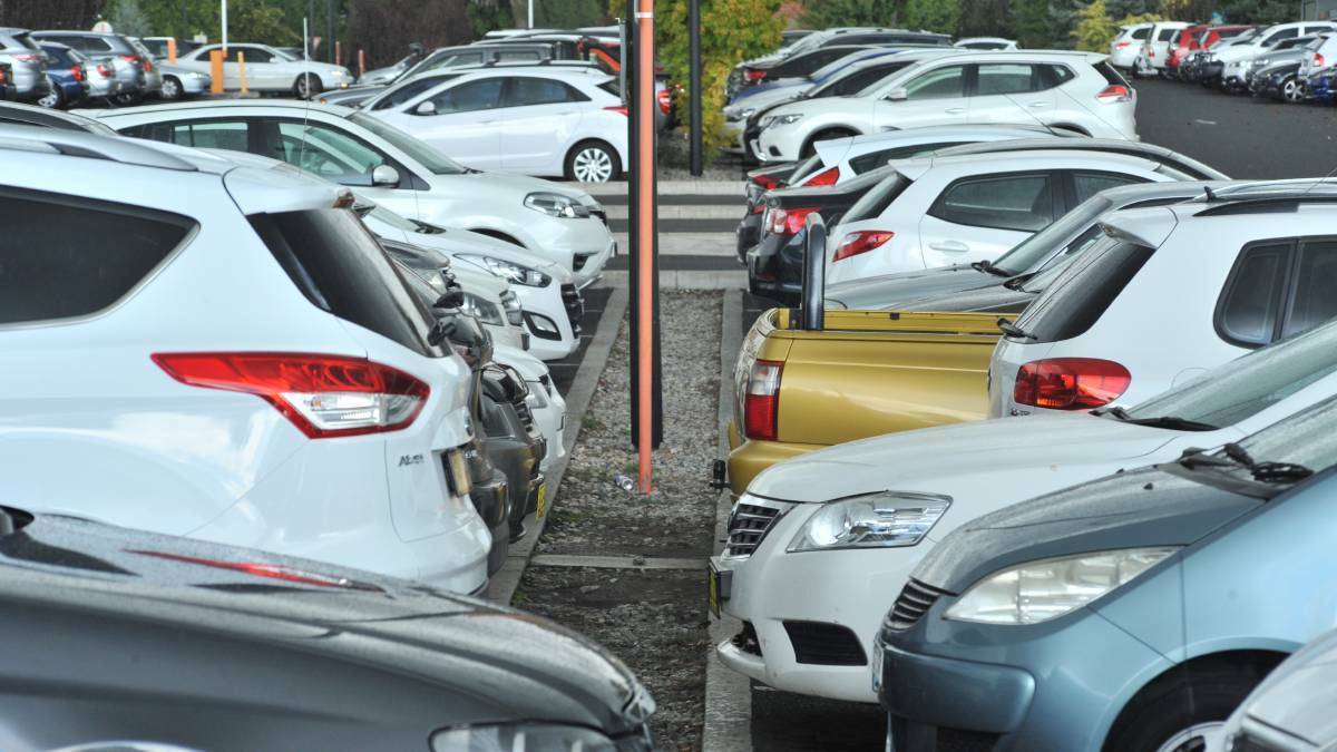 IT TAKES ALL KINDS: Vehicles parked at Orange hospital. Photo: JUDE KEOGH