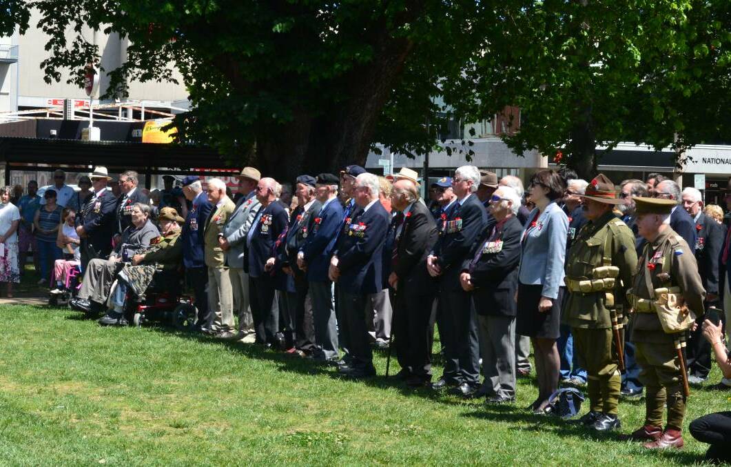 PAYING RESPECTS: The Remembrance Day ceremony at Robertson Park in 2017.