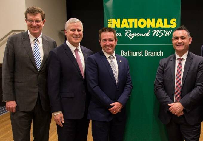 NATIONALS: Member for Calare Andrew Gee, Deputy Prime Minister Michael McCormack, Member for Bathurst Paul Toole, and NSW Nationals leader and Deputy Premier John Barilaro. Photo: KIRBY McPHEE PHOTOGRAPHY