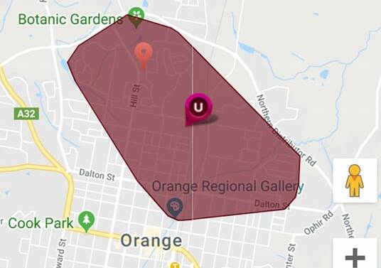 OUT OF POWER: The area affected by Tuesday morning's power outage.