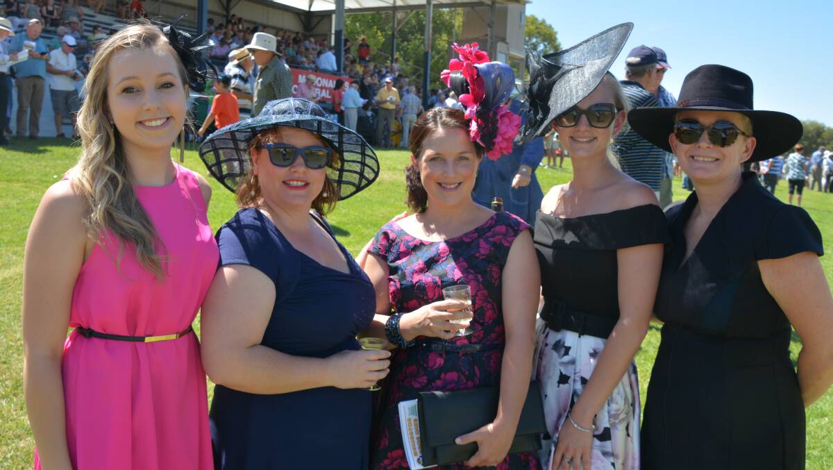 FUN AND FASHION: Some ladies having a great day out at the 2017 Wellington Boot.