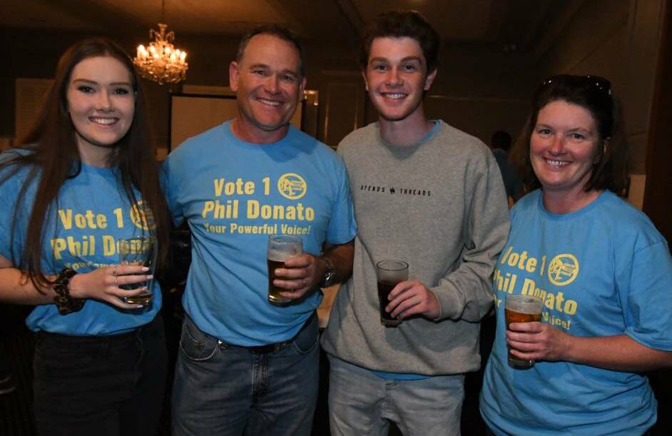 FAMILY AFFAIR: Ashleigh, Brett, Angus and Julia Cooke at member for Orange Phil Donato's victory party last month.