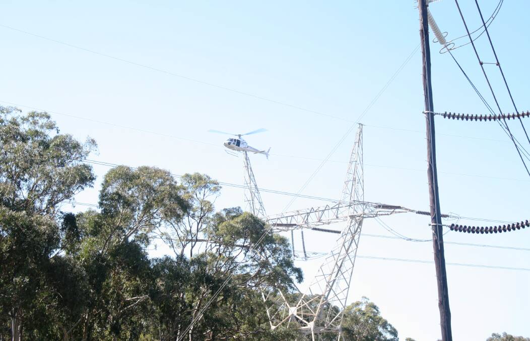 EYES IN THE SKY: TransGrid crews will be flying over powerlines near Orange in the coming weeks. Photo: CONTRIBUTED