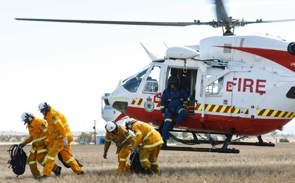 ON THE SCENE: A Helitack helicopter similar to this one has been tasked to the scene of the fire near Orange. FILE PHOTO