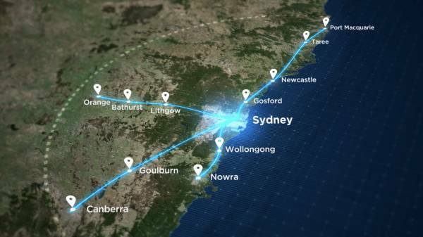 REGIONAL RAIL LINKS: The proposed fast rail networks across regional NSW. Image: NSW GOVERNMENT