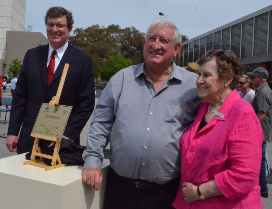 OFFICIAL OPENING: Member for Calare Andrew Gee, mayor John Davis and Marie Hammond.