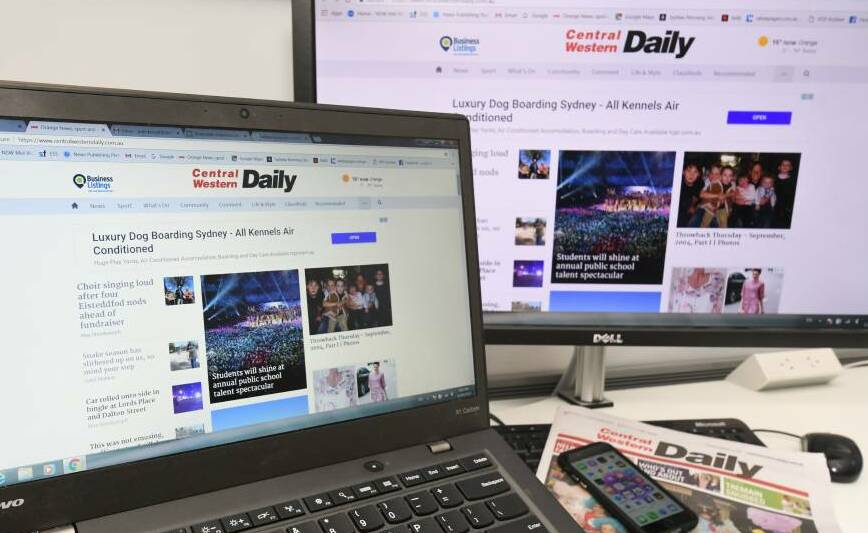 NEWS, NEWS EVERYWHERE: From Tuesday, Central Western Daily readers will be invited to subscribe for unlimited access to the website.