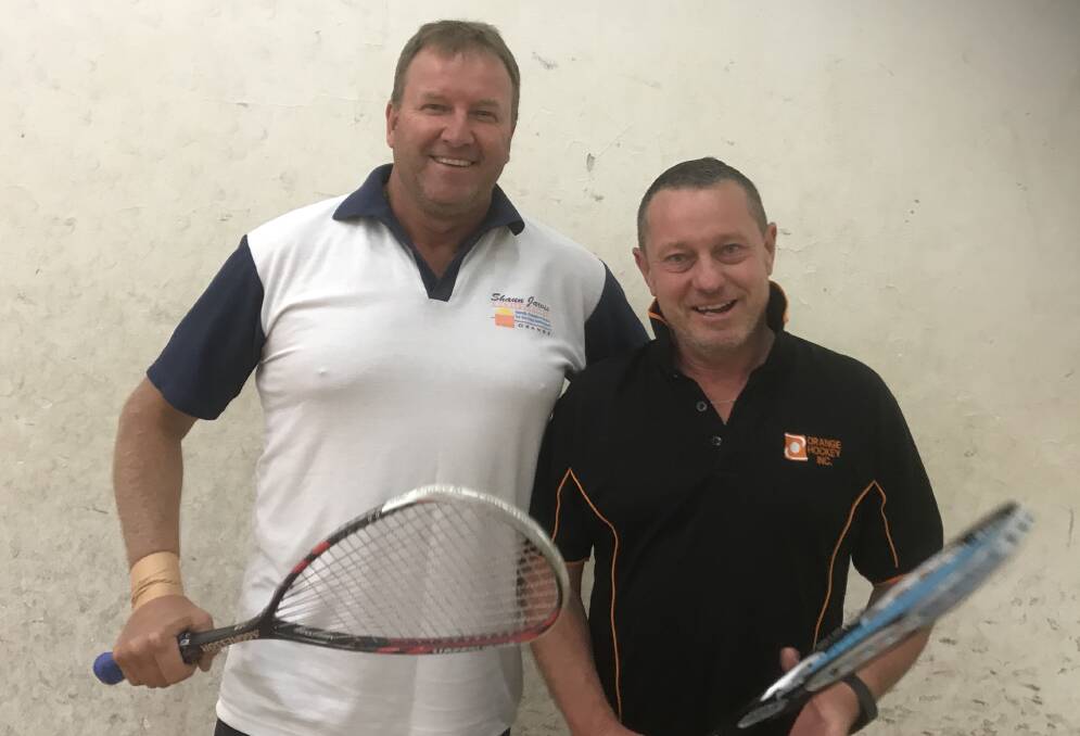 THANKS FOR COMING: Steve Elliot proved too strong for Peter Brearley on Wednesday night. Photo: SUPPLIED
