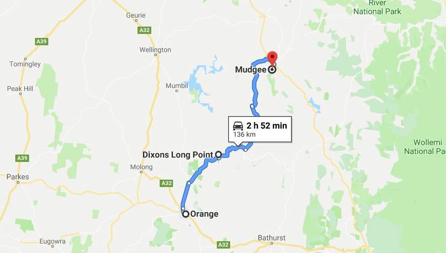 THE WAY FORWARD? The route from Orange to Mudgee via Dixons Long Point crossing. GOOGLE MAPS
