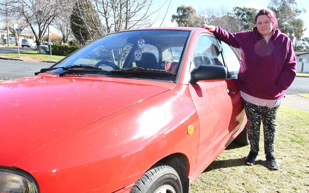  VICTIM: Tallarra Fisher was among several north Orange residents to have their car broken into early on Monday morning. Photo: JUDE KEOGH 0618jktheft1