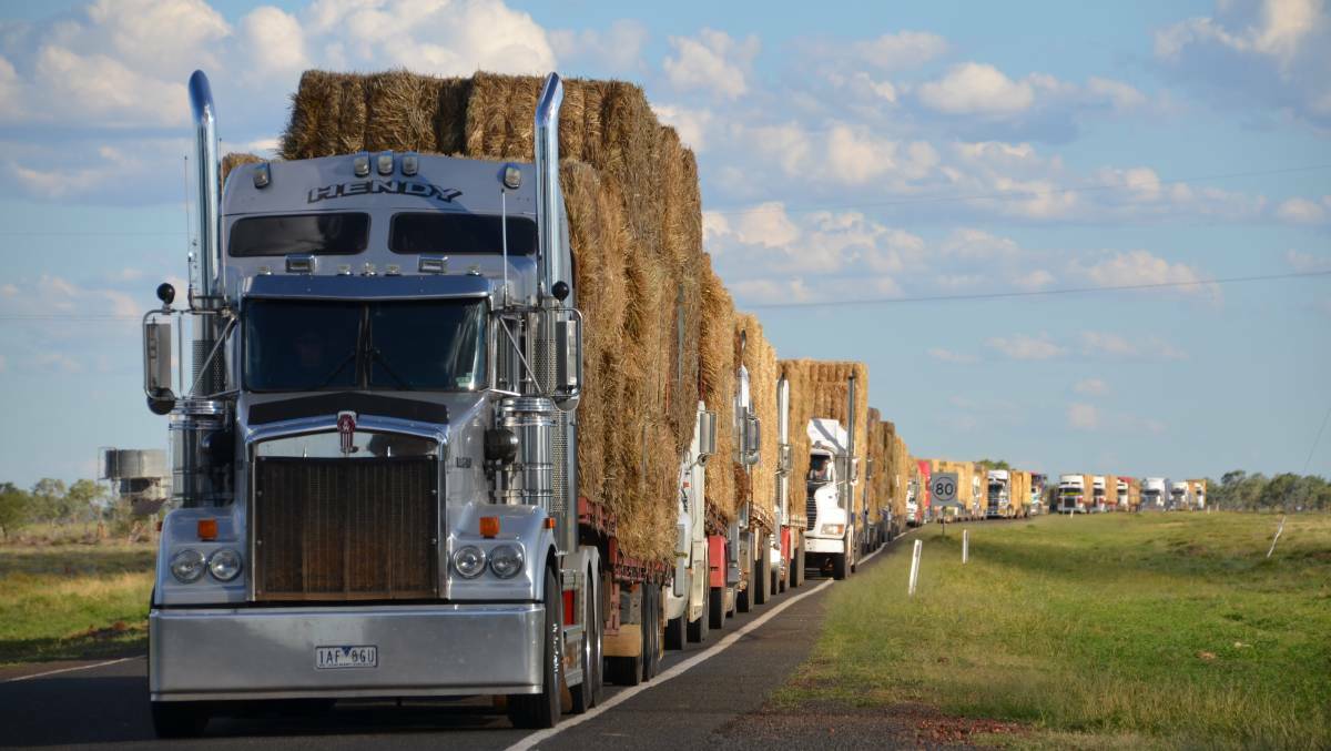 HELP IS AT HAND: Convoys of hay and feed have been a common sight on Australia's roads in recent weeks.