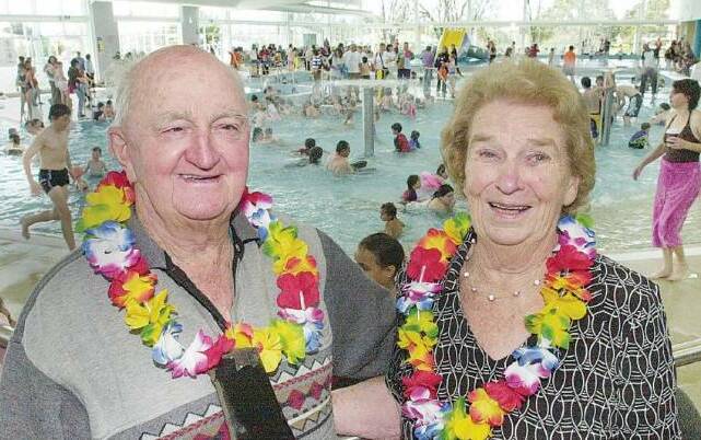 HONOUR: The late John and Nina Manning, pictured at the aquatic centre when it opened.