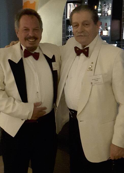 BEST DRESSED: Chris Doucas and Michael Gryllis were among the best dressed at Orange's Beefsteak and Burgundy Club 50th anniversary celebration. Photo: SUPPLIED