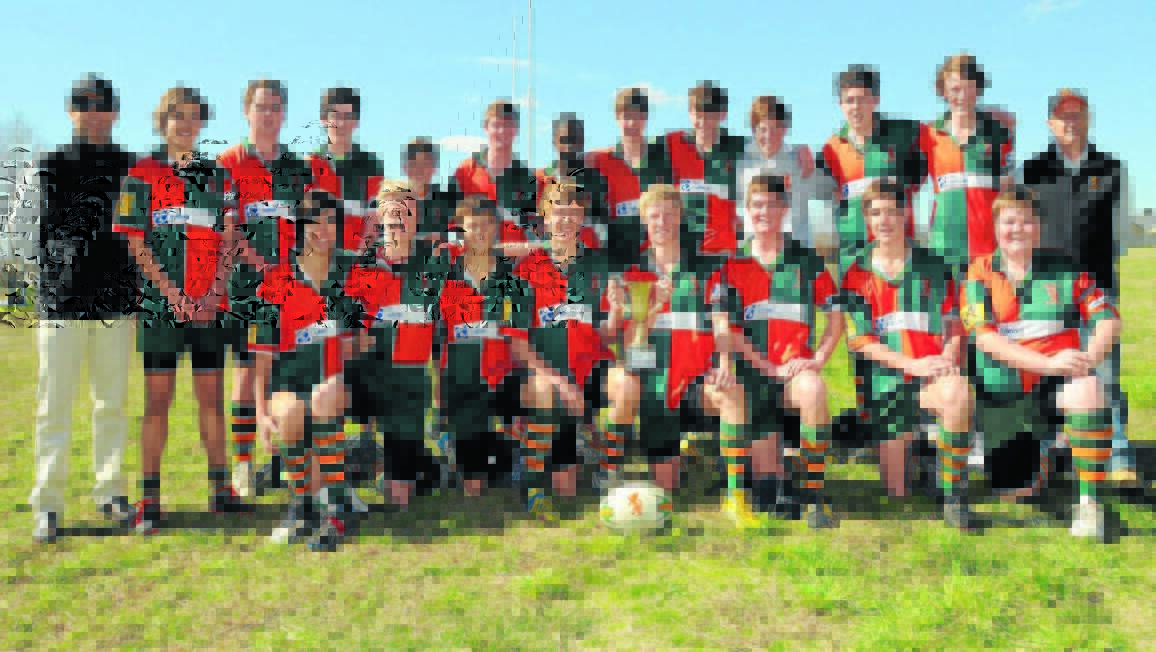 GLORY DAYS: Ricky Eggins (back row, third from left), with his Orange City Lions under 15s teammates and coaches back in 2013.