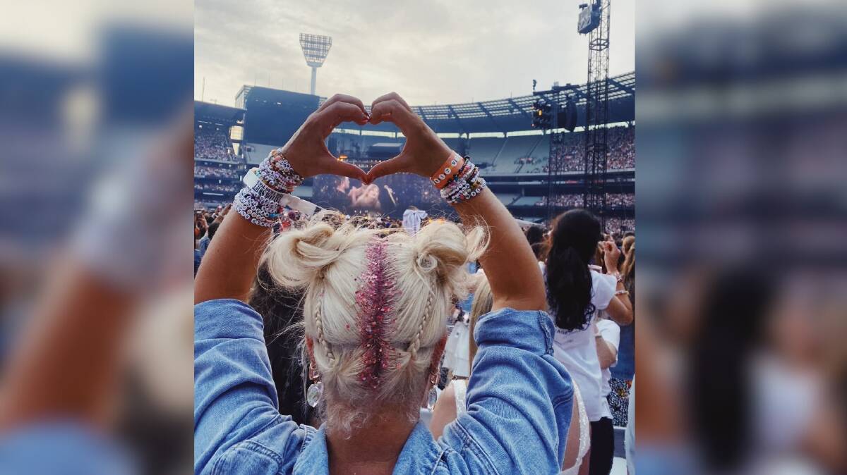 Emily Mann at the Taylor Swift concert in Melbourne. Picture is supplied