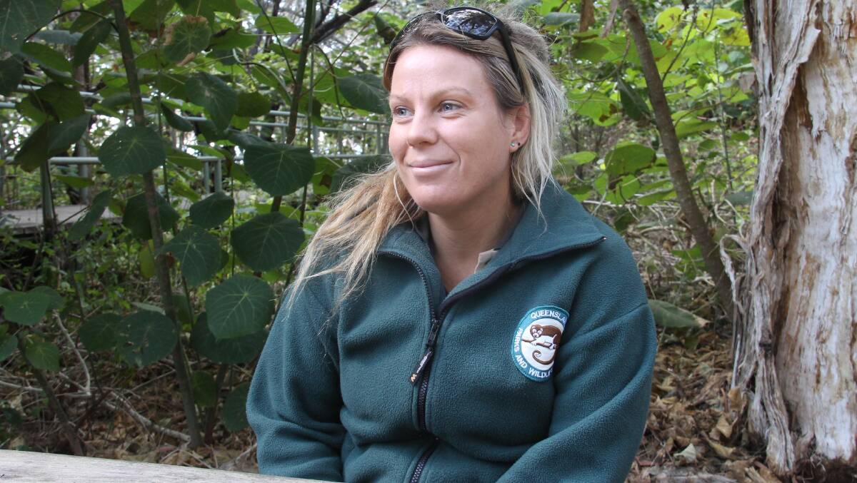 Jess McKenzie … obviously passionate about her work at Mon Repos Turtle Centre. 
