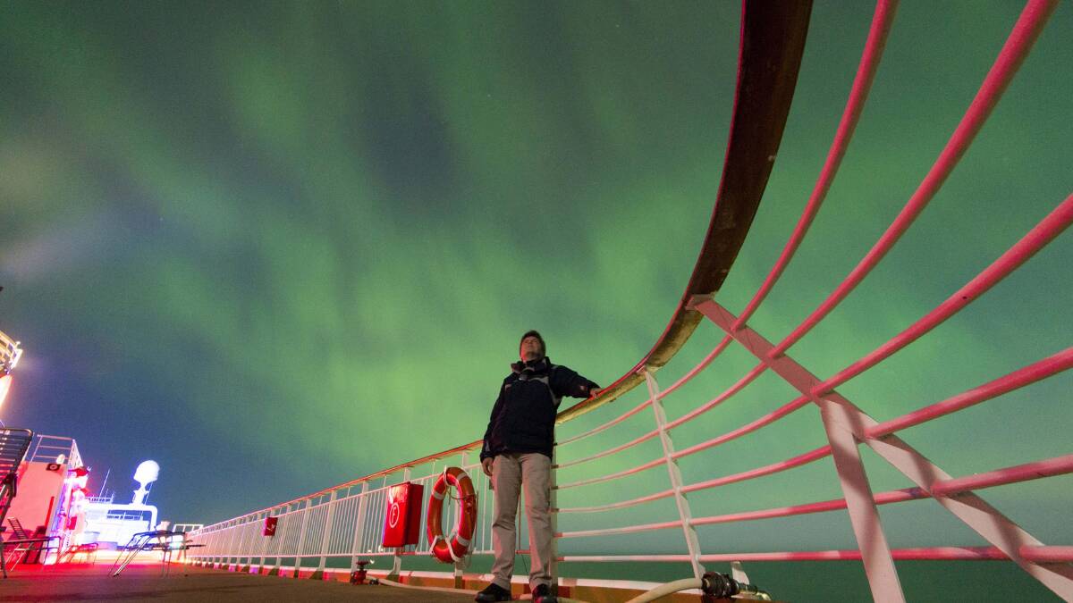 Hurtigruten’s 590-passenger Nordlys … offering a chance to see the famous Northern Lights.