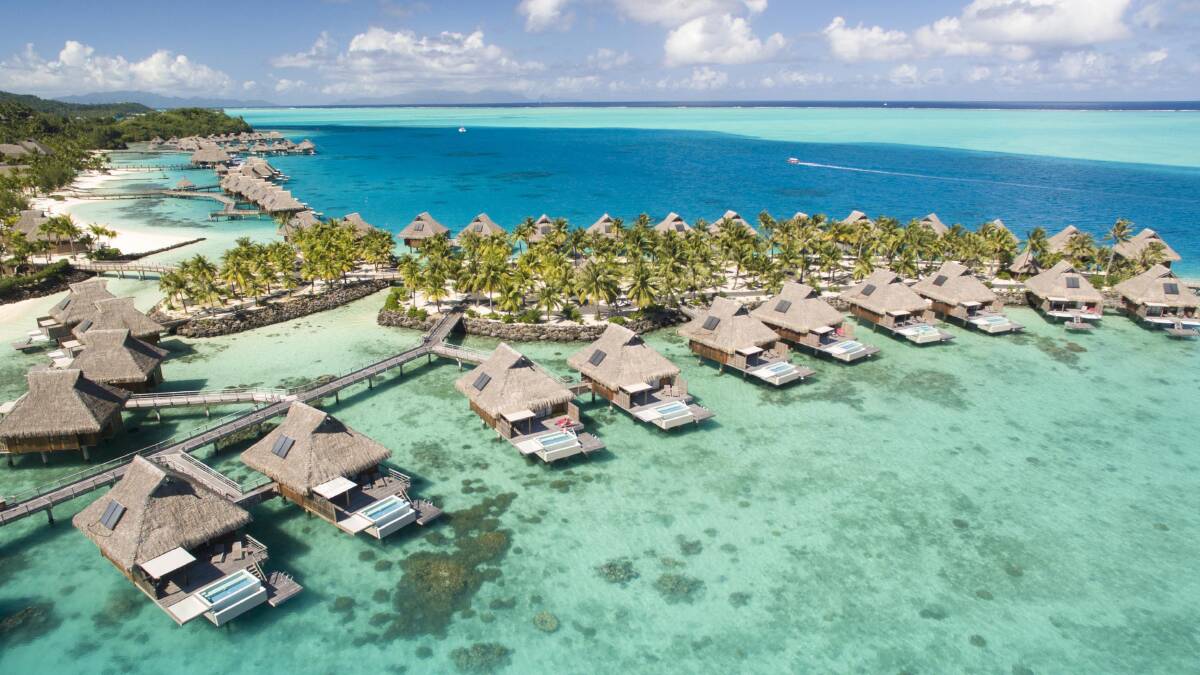The Conrad Bora Bora Nui … claimed to feature Bora Bora’s only unobstructed sunset views.