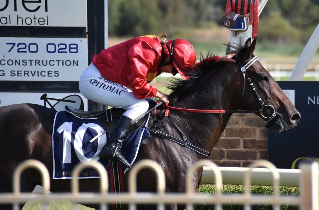 OVERWHELMED: Kath Bell-Pitomac returns on Old Harbour after winning the Newhaven Park Country Championships Qualifier at Mudgee. Photo: Jay-Anna Mobbs