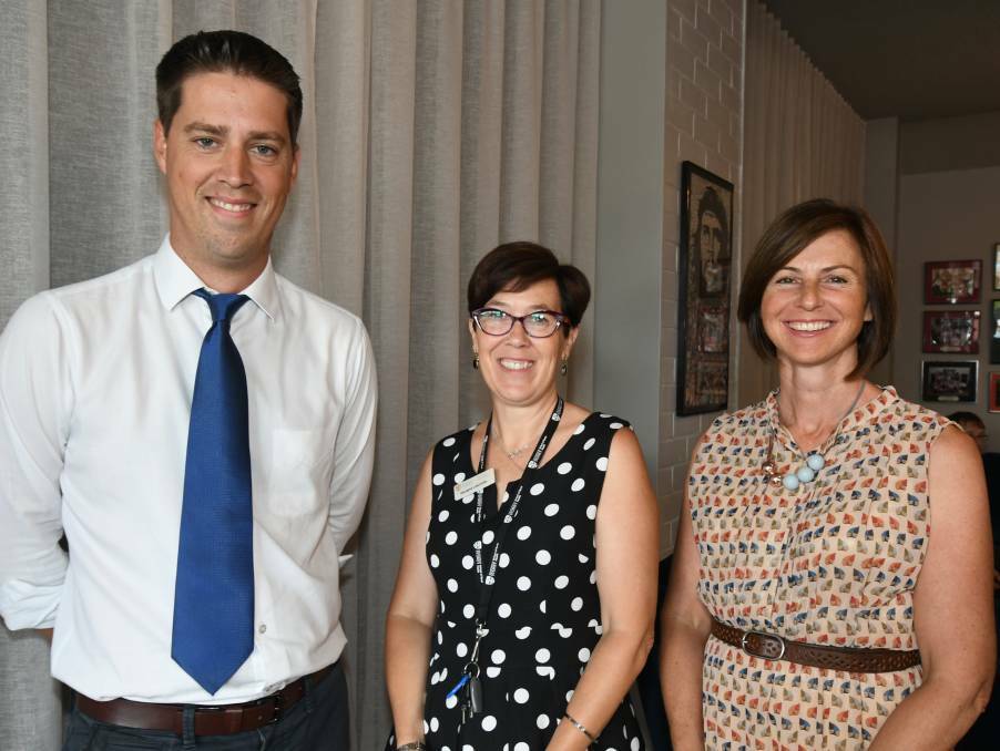 NETWORKING OPPORTUNITY: Tom Fennell, Georgina Luscombe and Gail Kendell. Photo: CARLA FREEDMAN