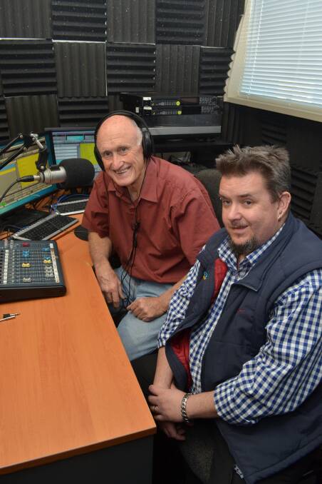 LENDING A VOICE: FM107.5 presenter Mike McColl and president Matt Bryant are ready for Saturday's national broadcast. Photo: DANIELLE CETINSKI
