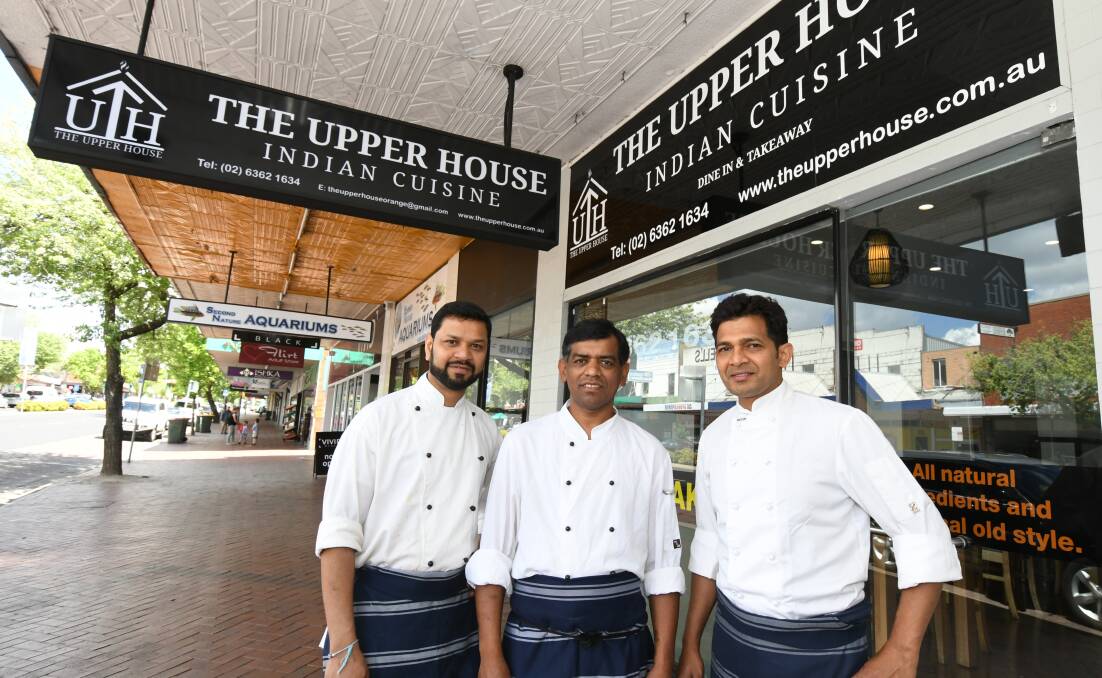 OPEN TO DINERS: The Upper House's Sumit Kumar, Hari Chauhan and Jonty Rawat at the restaurant, located between Anson and Sale streets. Photo: JUDE KEOGH 1031jkupper1