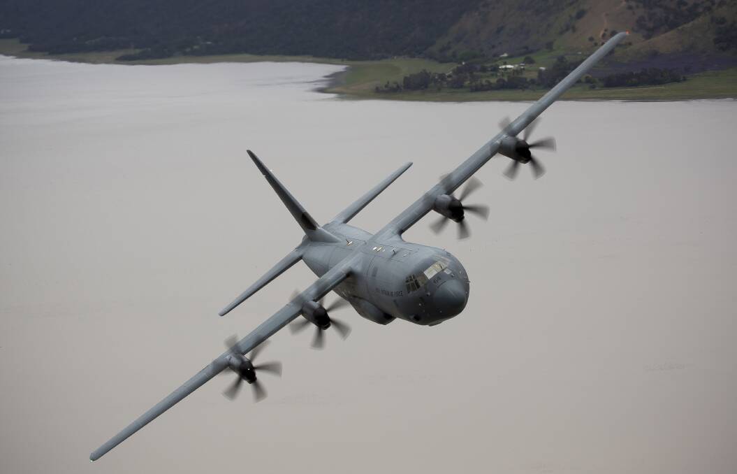BIG GUNS: An Air Force C-130J Hercules will visit Orange on Saturday for training as part of White Ribbon, combating violence against women. Photo: RAAF