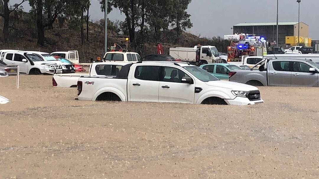 Forty cars damaged after Cadia Valley Operations car park floods in storm