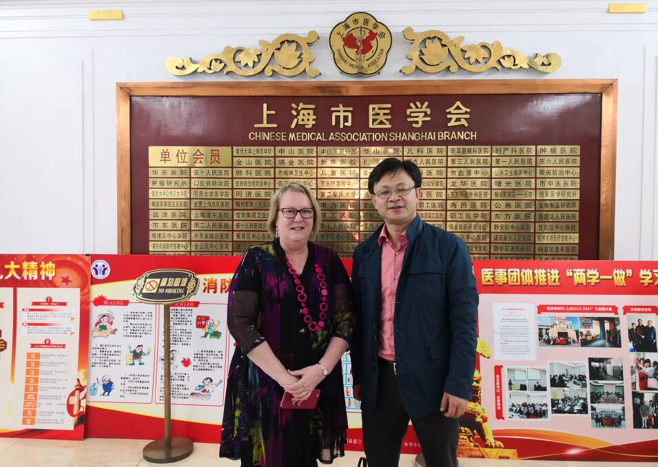 COLLABORATION: TAFE regional general manager Kate Baxter and Xing Wan from the Shanghai Association for Community Health. Photo: SUPPLIED