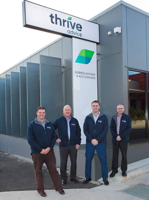 MERGER: Thrive Advice partners Andrew Miller, Mike Crowley, Adrian Acheson and Matthew Wren. Photo: SUPPLIED