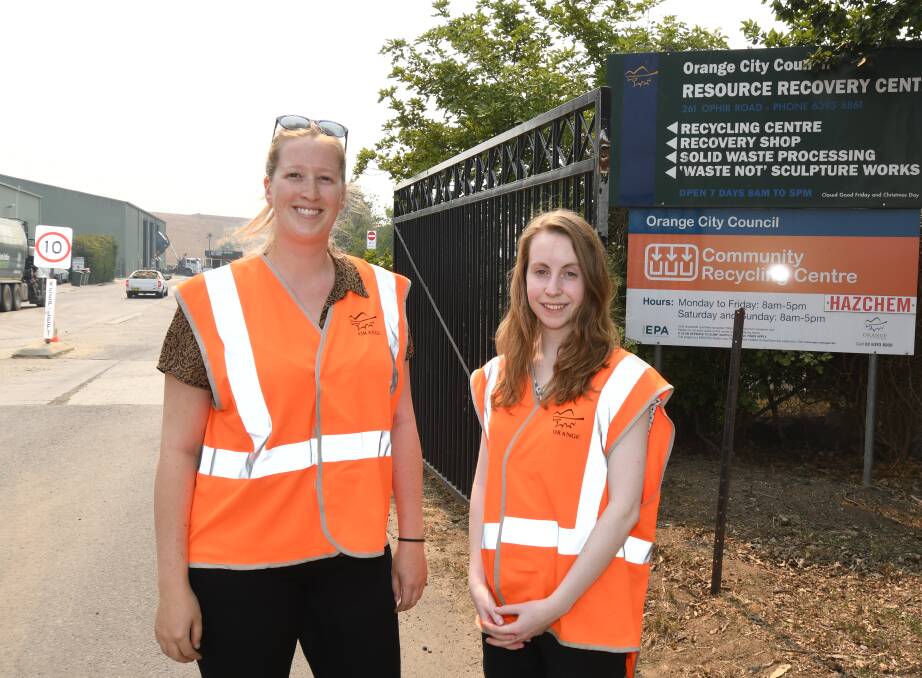 WASTE NOT: EnviroCom's Jo Smith and Lydia Mottram will run tours of the Ophir and Euchareena Road facilities. Photo: JUDE KEOGH 1220jkwastetour2